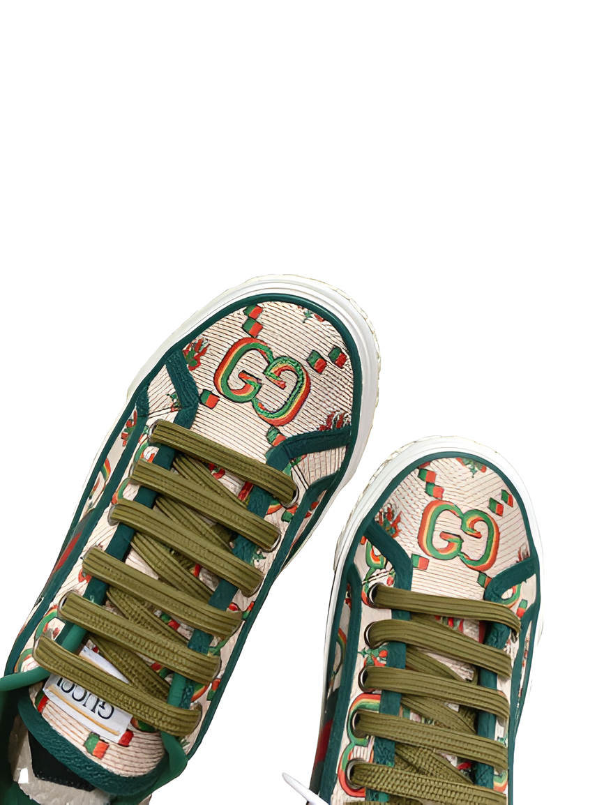 Gucci Men's Green Stripe GG Sneakers