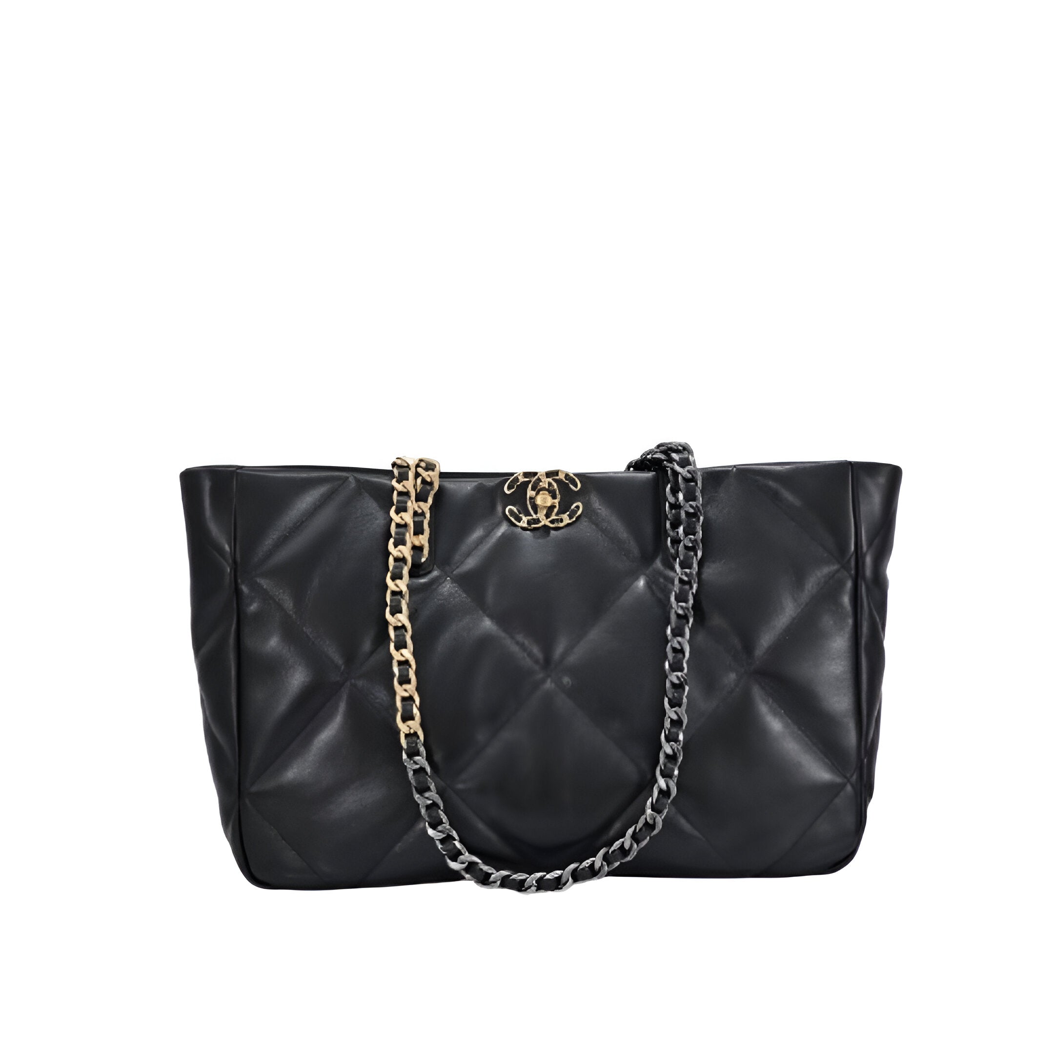 CHANEL Quilted Black Large Tote Bag