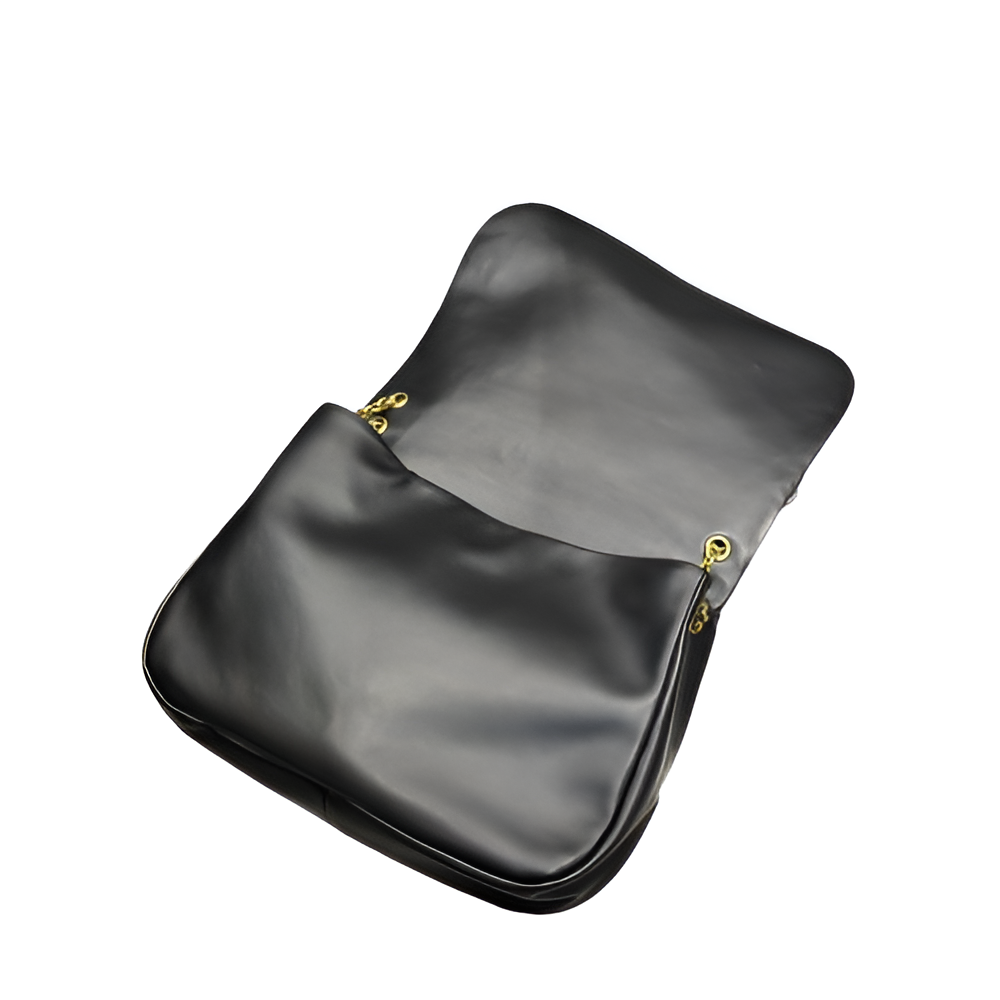 YSL Black Quilted Large Chain Bag