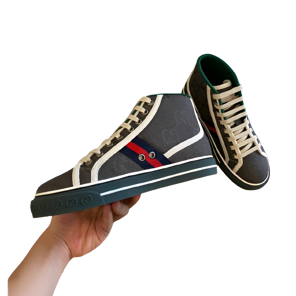 Gucci  Men's High-Top GG Stripe Sneakers