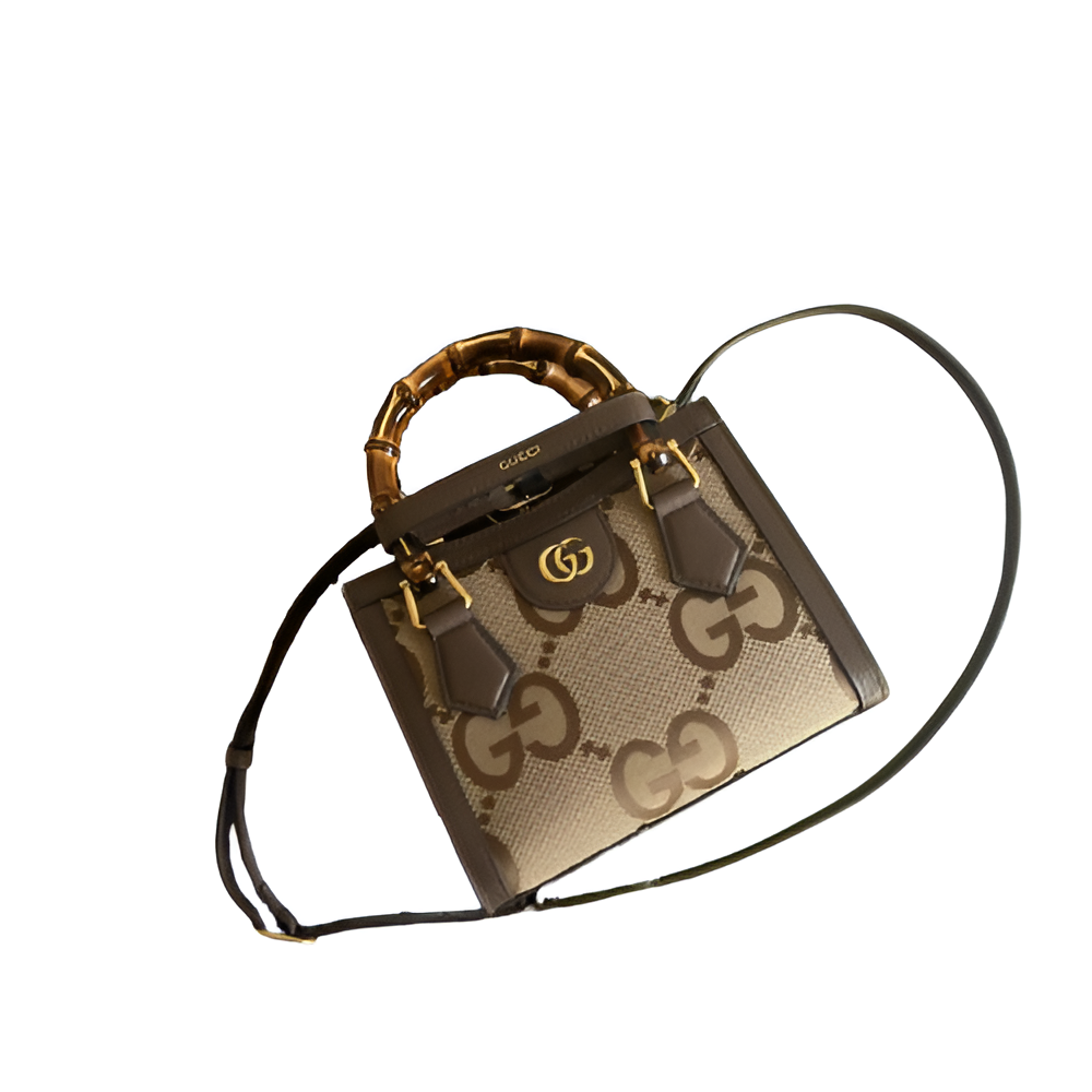 GUCCI GG Supreme Bamboo Handle Bag