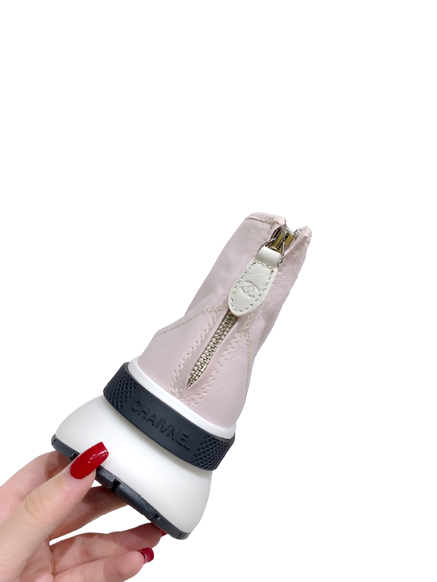 CHANEL Pink High-Top Sneakers