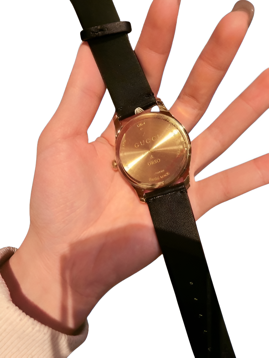 Hermes Black Butterfly Watch - Artistic Strap Design