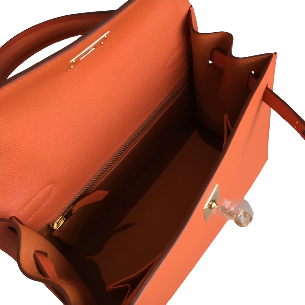 Premium Hermes-Inspired Orange Handbag