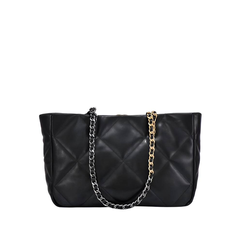 CHANEL Quilted Black Large Tote Bag