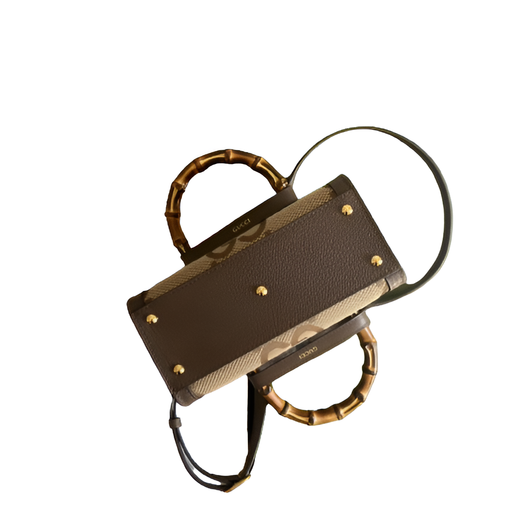 GUCCI GG Supreme Bamboo Handle Bag