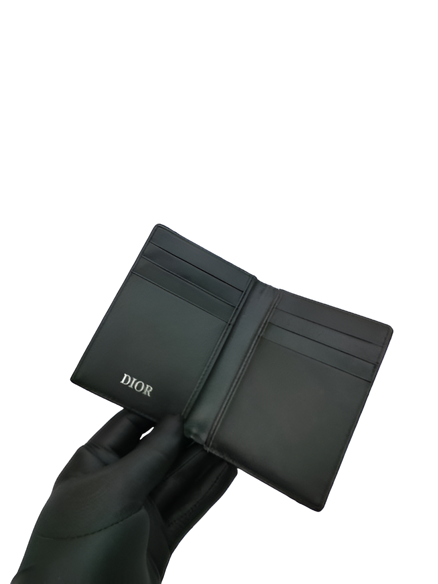 Dior Oblique Canvas Compact Wallet.