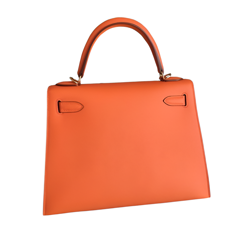 Premium Hermes-Inspired Orange Handbag
