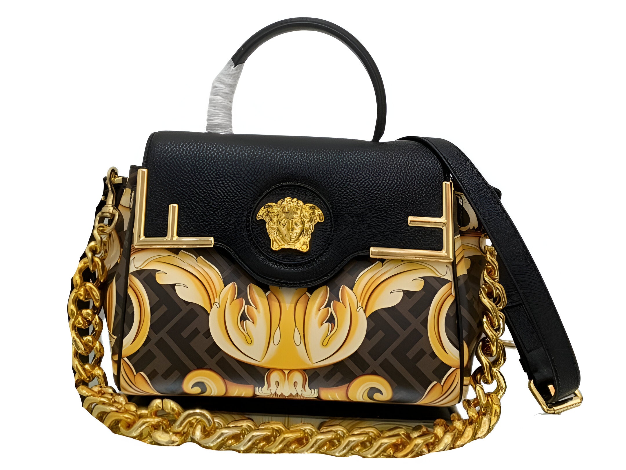 Fendi Baroque Versace Chain Shoulder Bag