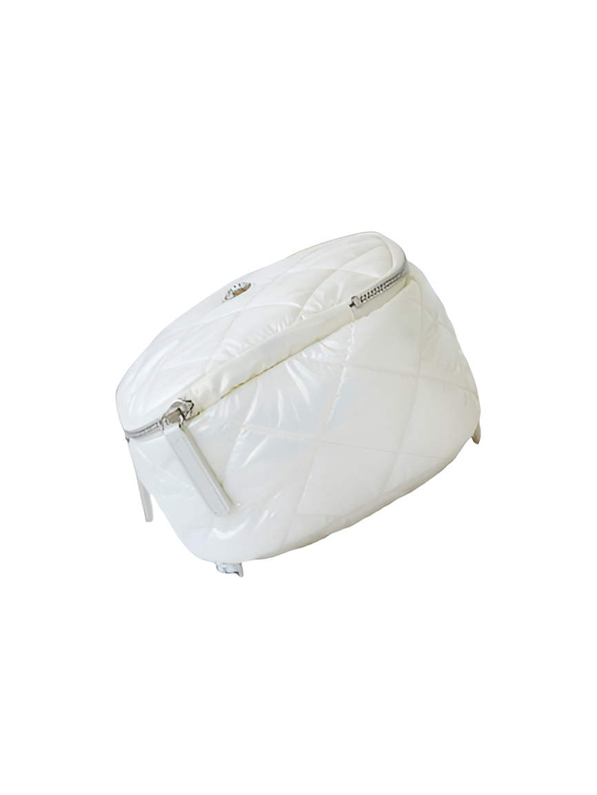 CHANEL Quilted White Mini Backpack