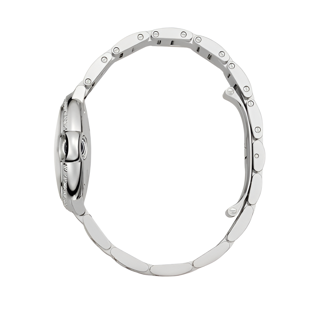 Cartier Ballon Bleu Stainless Steel Women's Automatic Watch with Diamond Markers