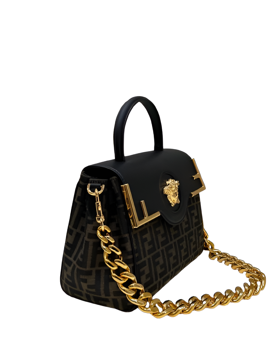 Fendi x Versace Medusa Chain Shoulder Bag