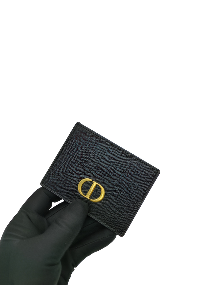 Dior Black Leather Card Holder