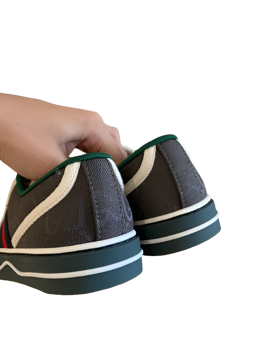 Gucci  Men's Dark GG Stripe Sneakers