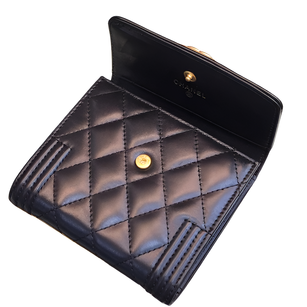 Chanel-Inspired Quilted Mini Flap Wallet