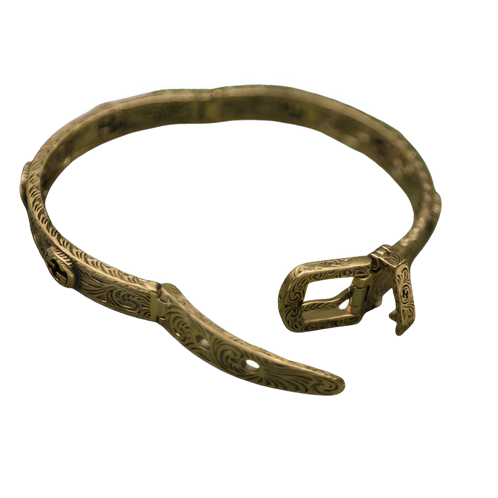 GUCCI Vintage Gold Buckle Bracelet