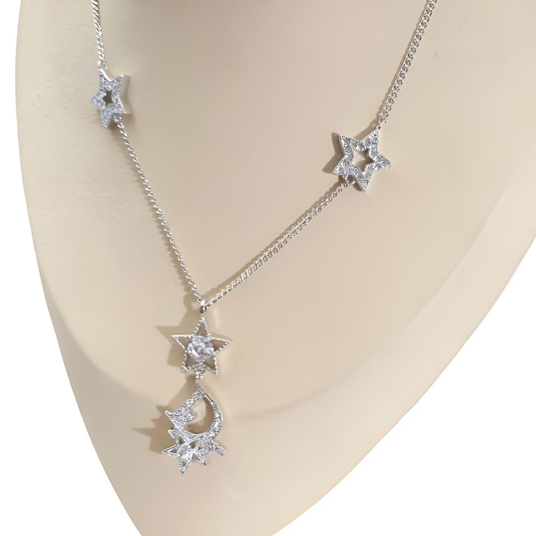 Dior Star & Moon Crystal Necklace