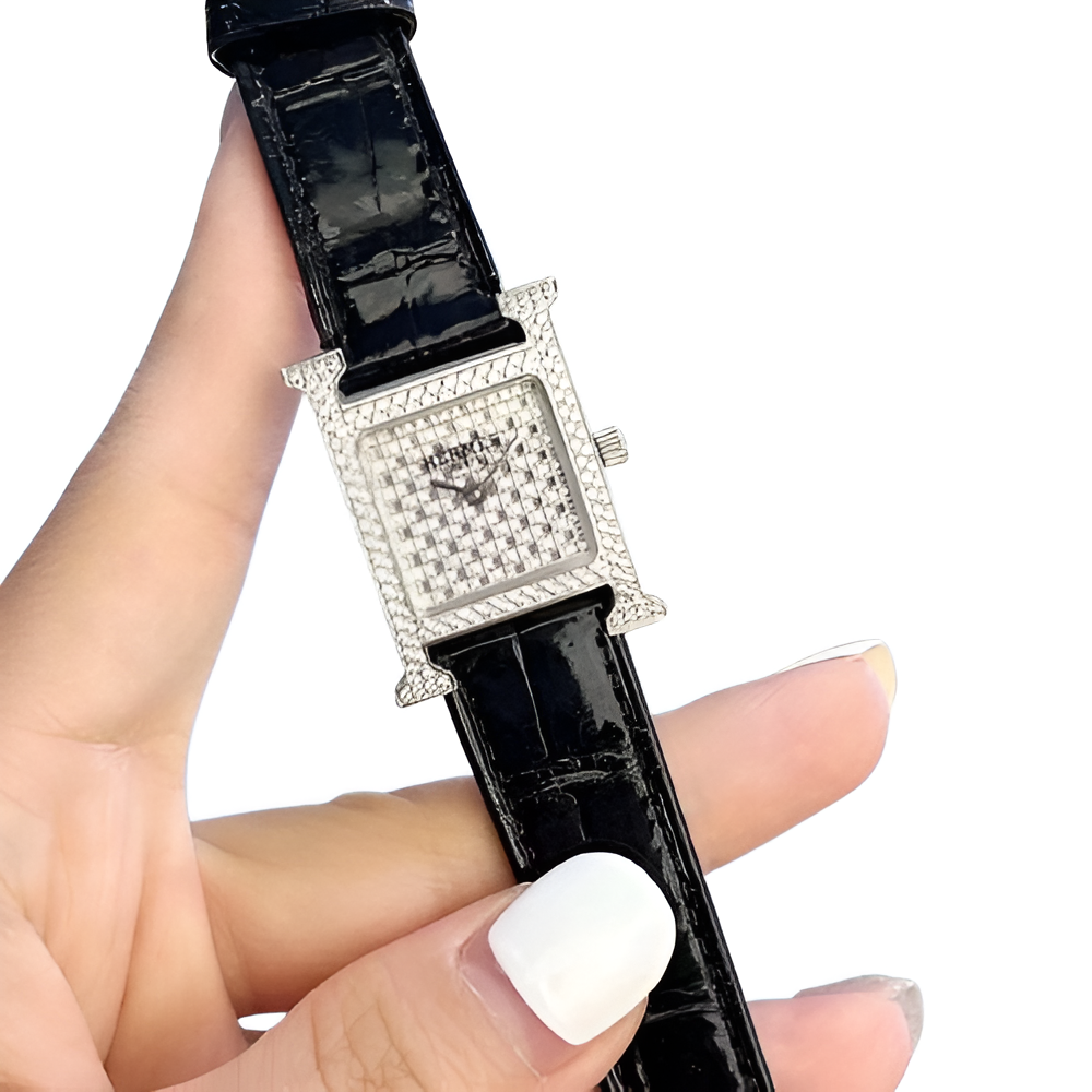 HERMÈS Diamond-Studded Watch