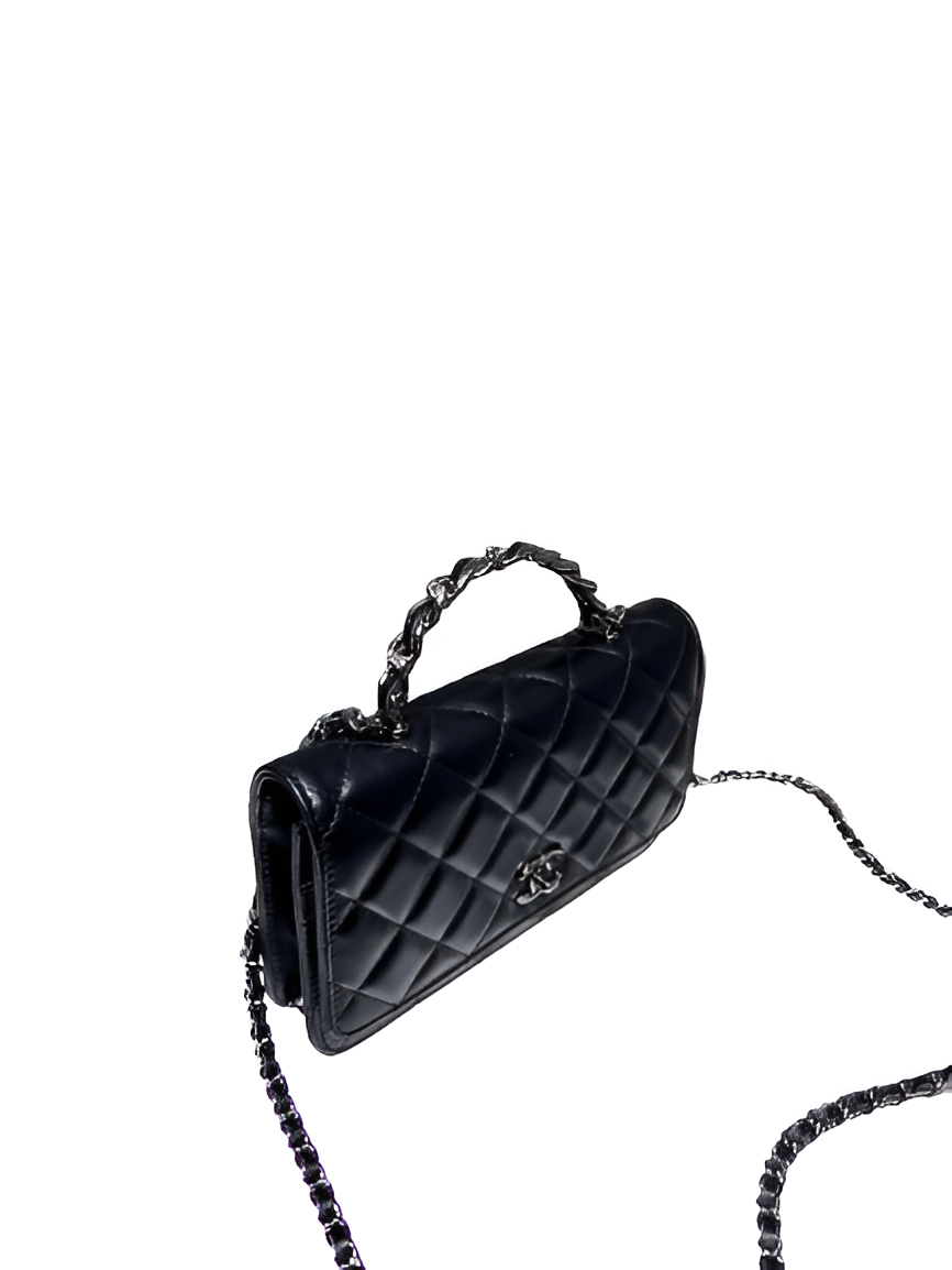 CHANEL Quilted Black Mini Flap Bag