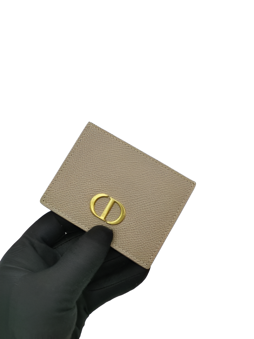 Dior Beige Leather Card Holder