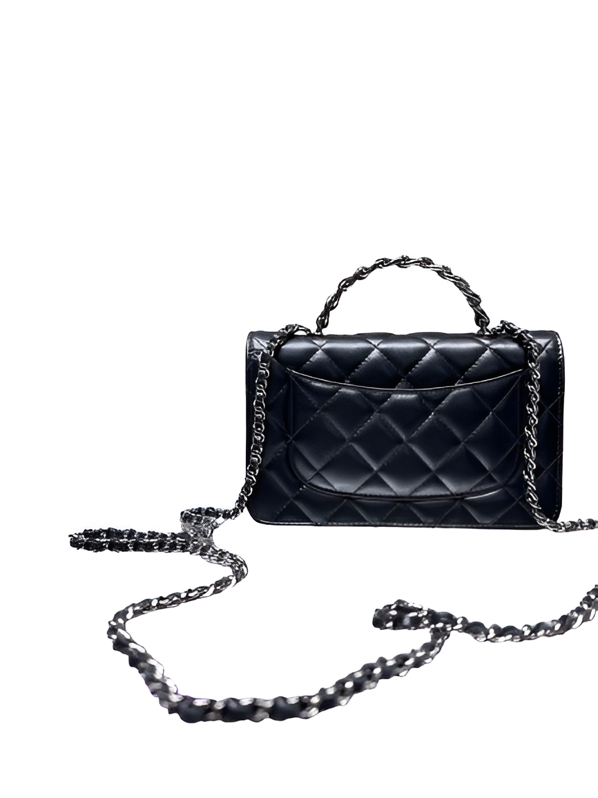 CHANEL Quilted Black Mini Flap Bag