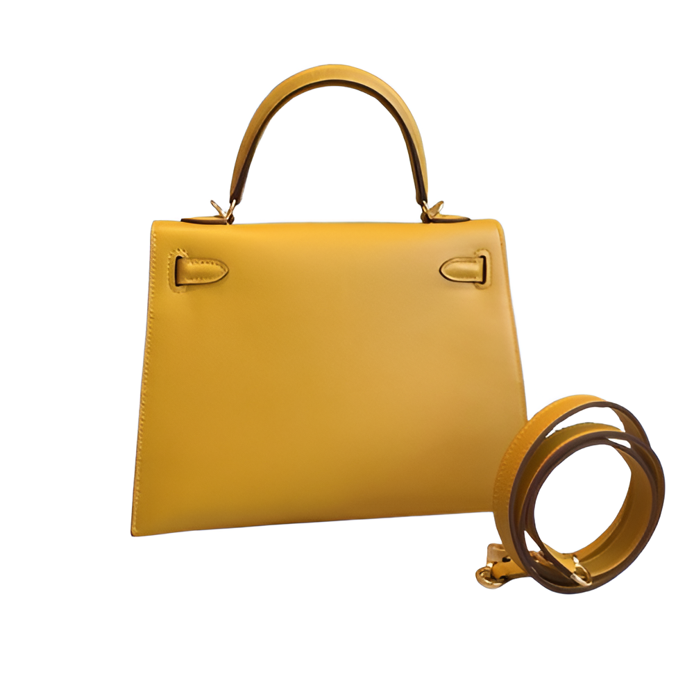 Premium Hermes-Inspired Yellow Handbag