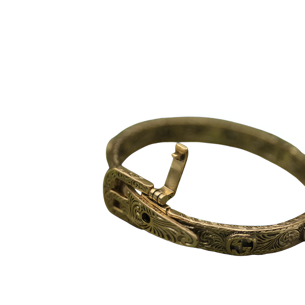 GUCCI Vintage Gold Buckle Bracelet