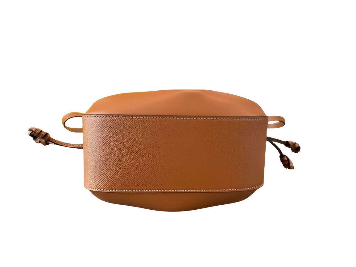 Fendi Tan Leather Drawstring Handbag