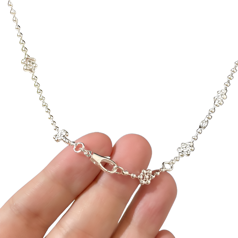 Gucci Silver Flower Necklace