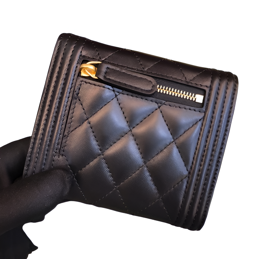 Chanel-Inspired Quilted Mini Flap Wallet