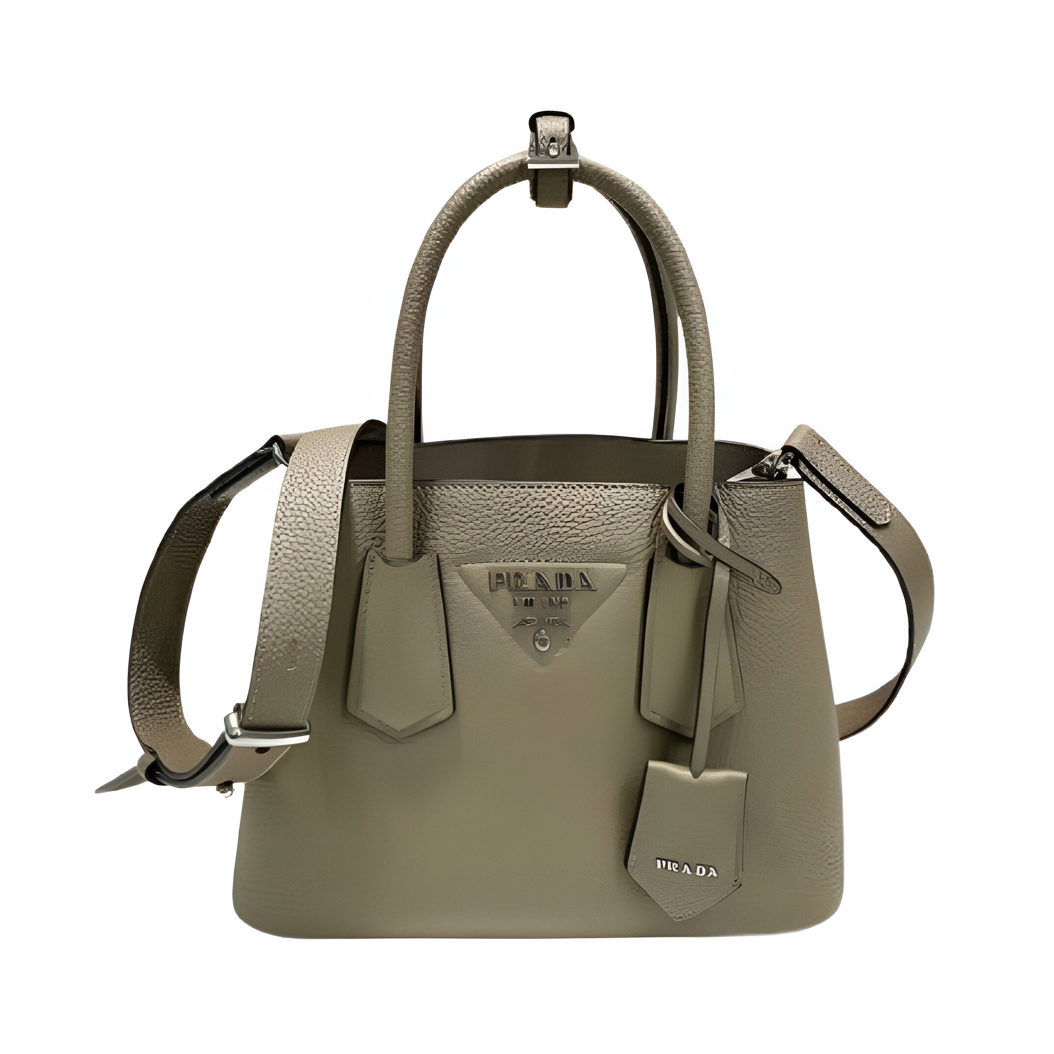 Prada Taupe Leather Handbag