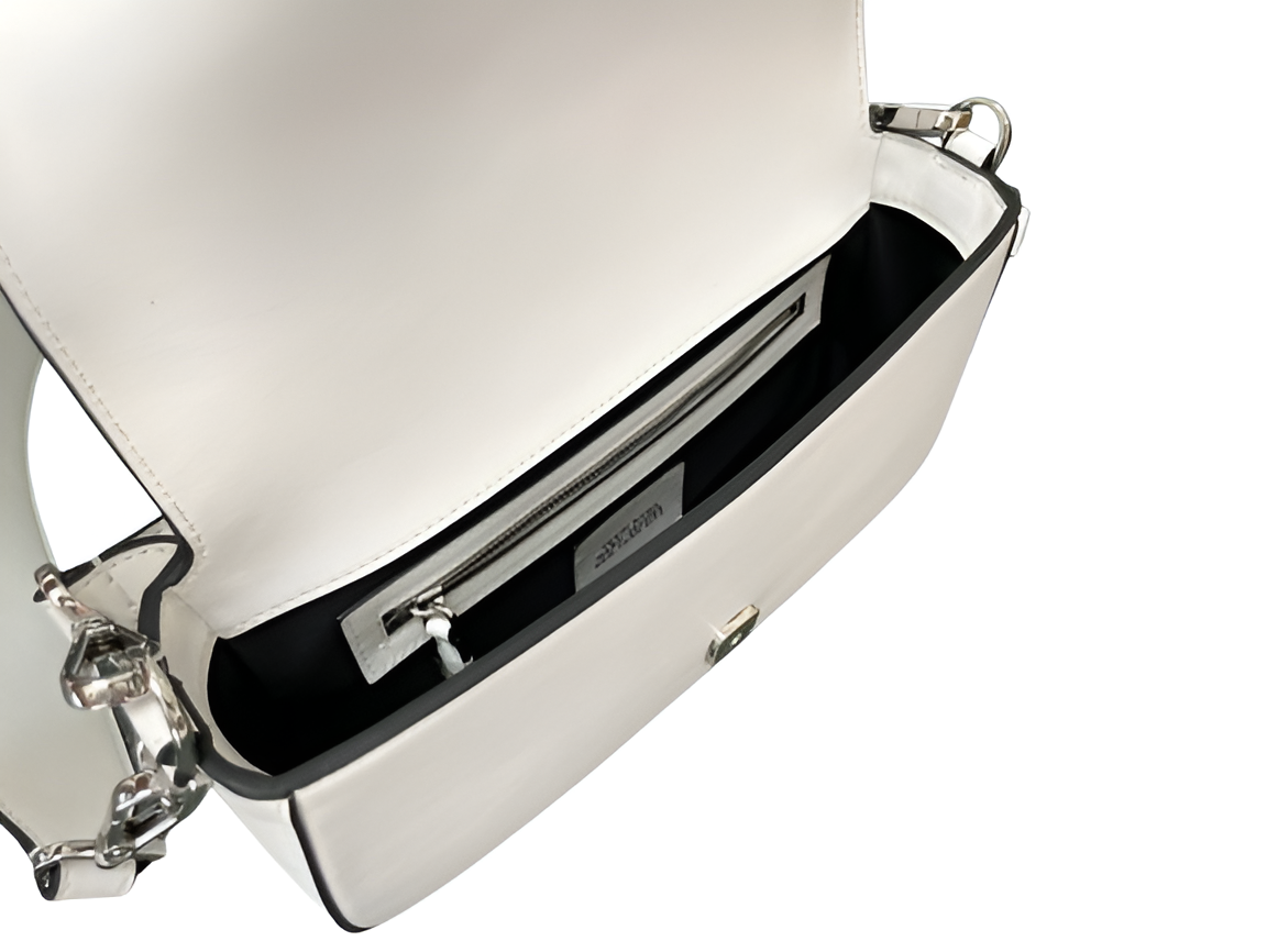 Fendi "The Baguette" White Leather Bag