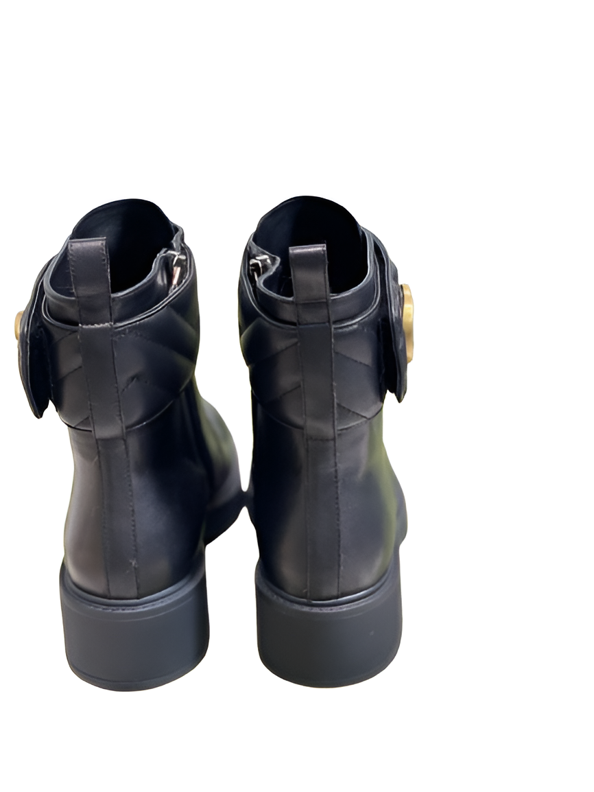 Gucci  Women's Leather Ankle Boots with GG Logo