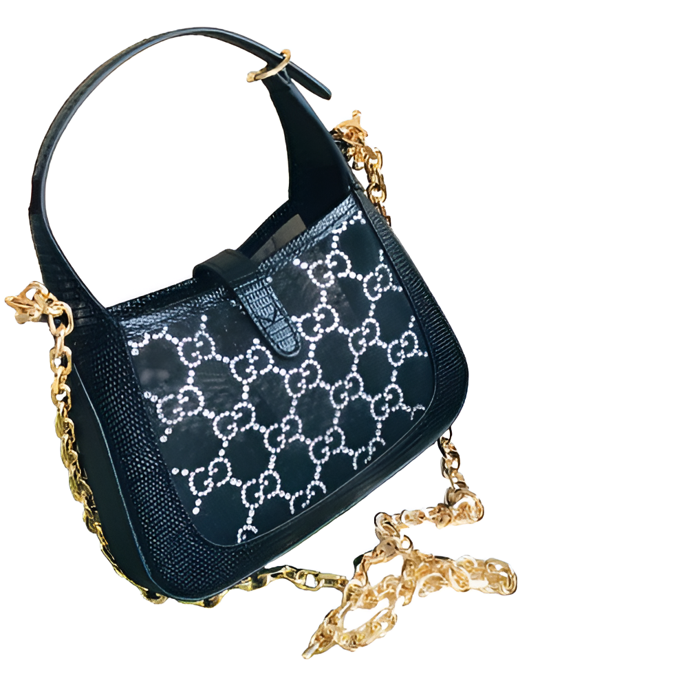 Gucci Jackie 1961 Mini Crystal GG Lizard Bag