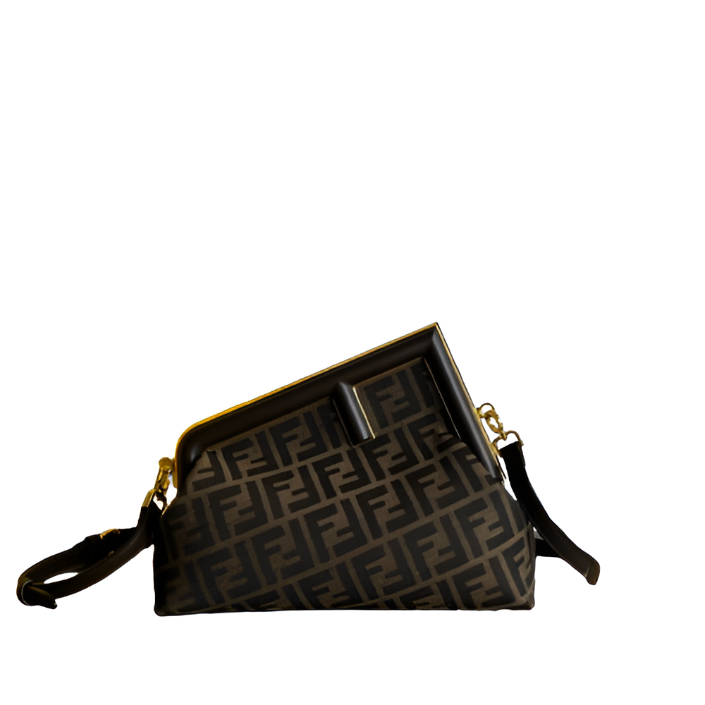 Fendi FF Print Asymmetrical Shoulder Bag