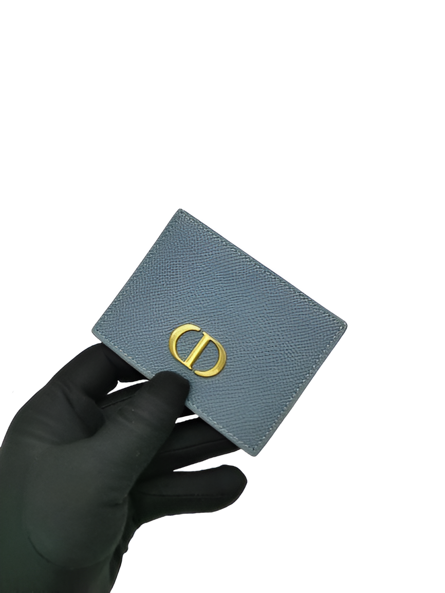 Dior Blue Leather Card Holder