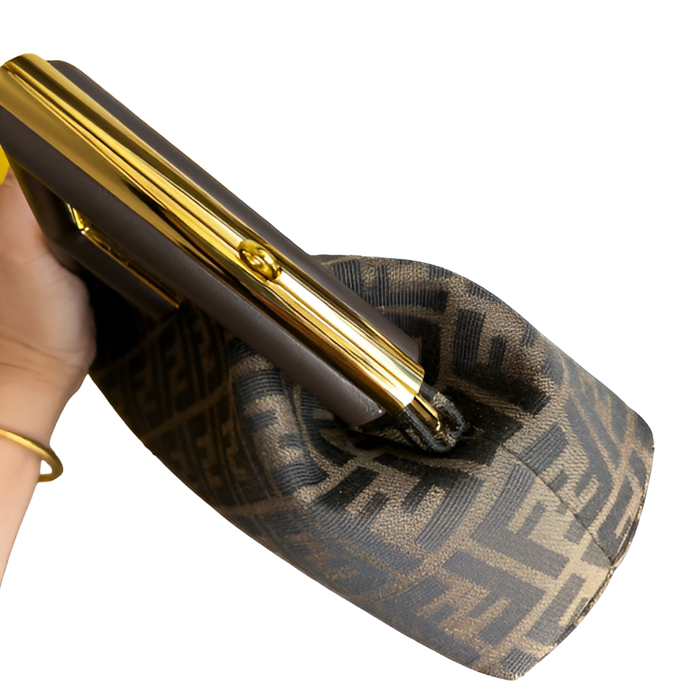 Fendi FF Print Asymmetrical Shoulder Bag