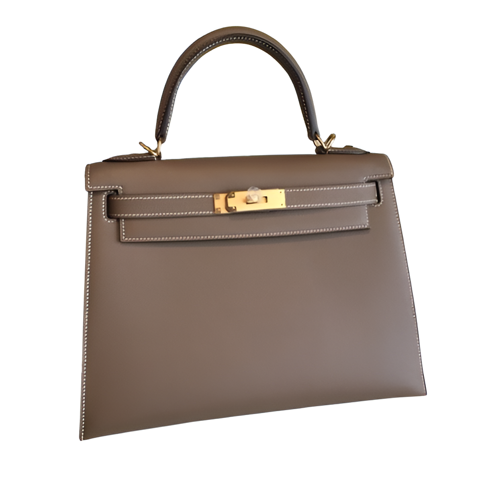 Premium Hermes-Inspired Taupe Handbag