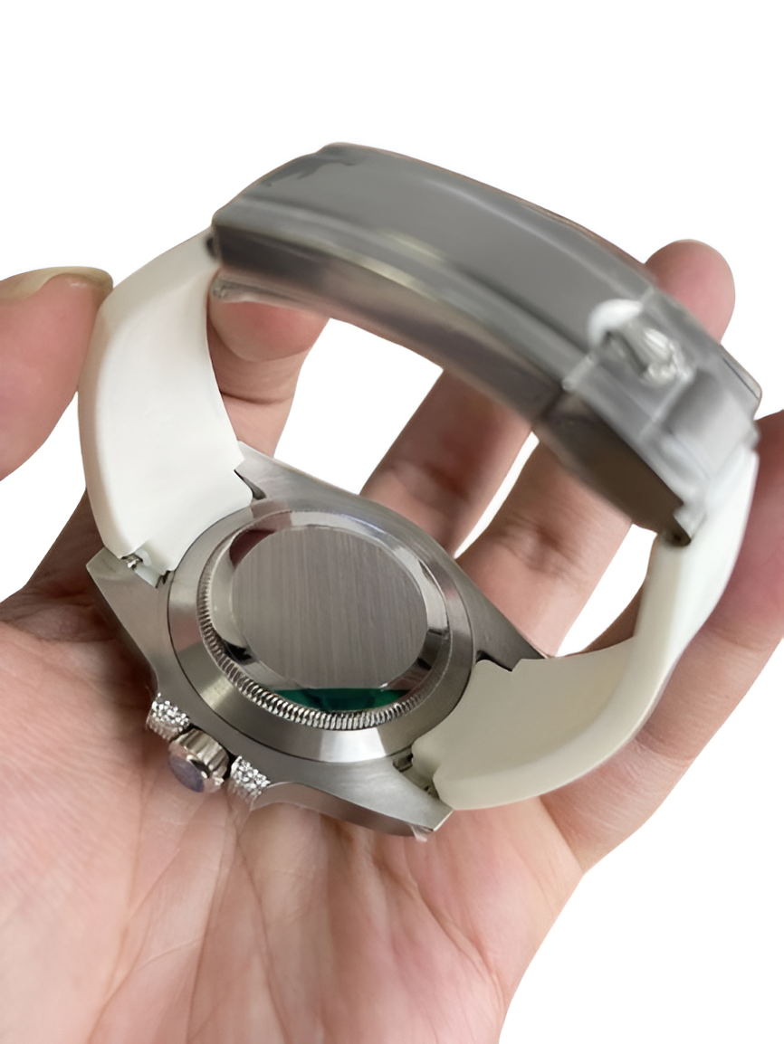 Rolex Submariner Diamond Bezel with White Strap