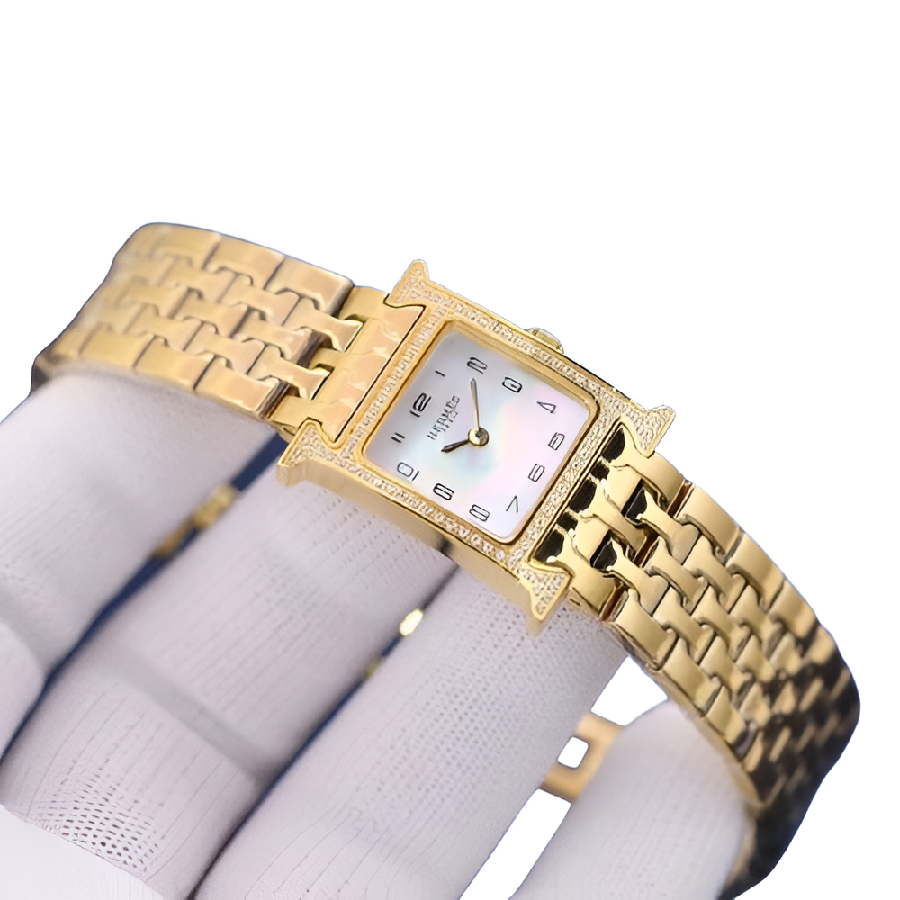 HERMÈS Gold-Plated Bracelet Watch