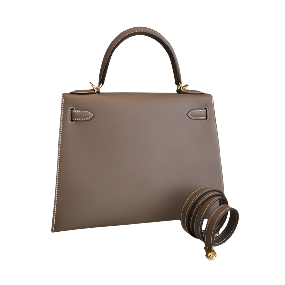 Premium Hermes-Inspired Taupe Handbag