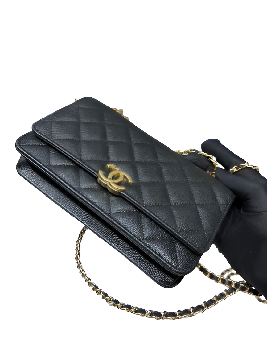 CHANEL Quilted Black Shoulder Bag