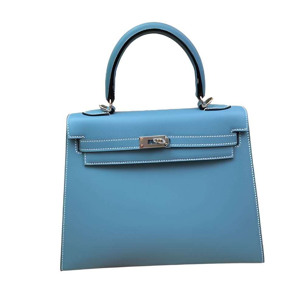 Premium Hermes-Inspired Blue Handbag