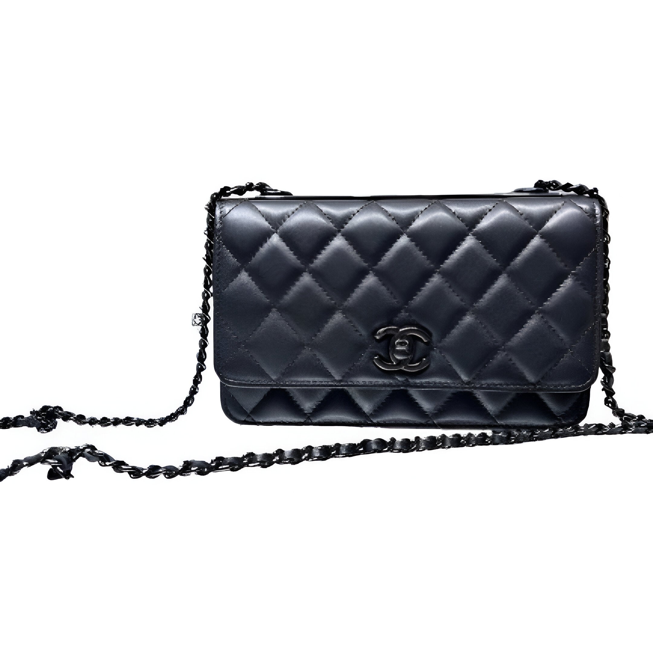 CHANEL Quilted Black Matte Flap Bag