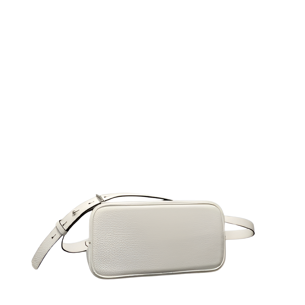 Prada White Leather Top Handle Bag