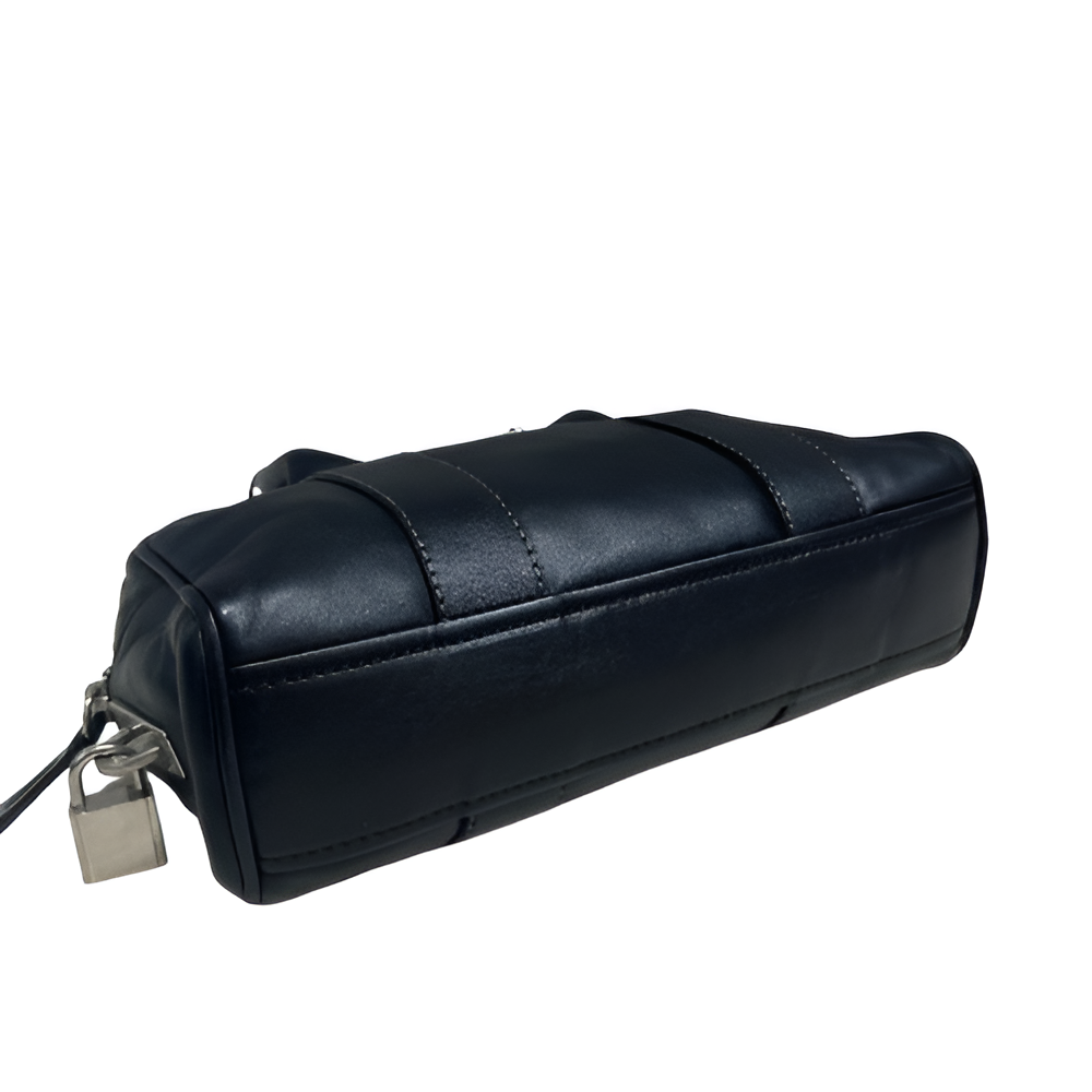 Prada Black Leather Mini Duffle Bag