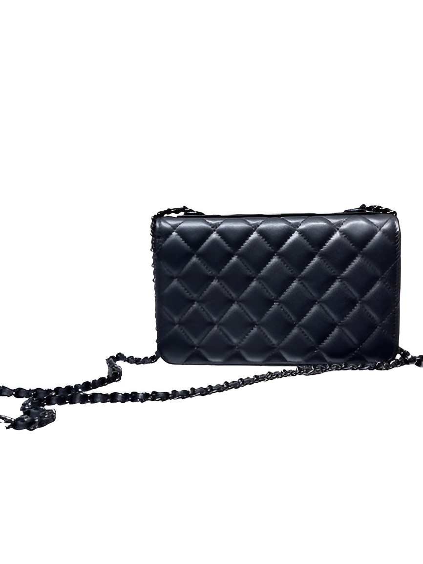 CHANEL Quilted Black Matte Flap Bag