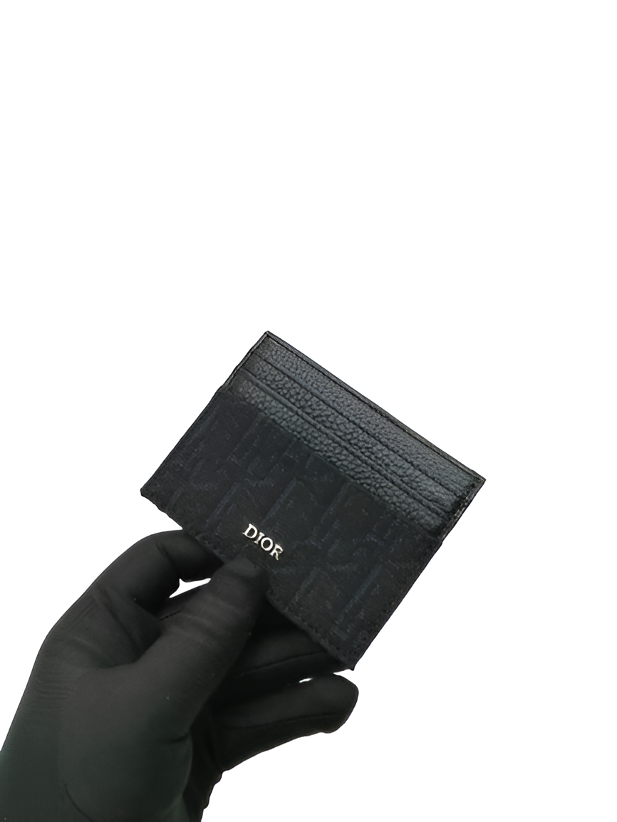Dior Black Leather Card Holder