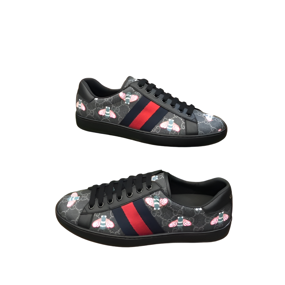 Gucci  Men's Bee Print GG Sneakers