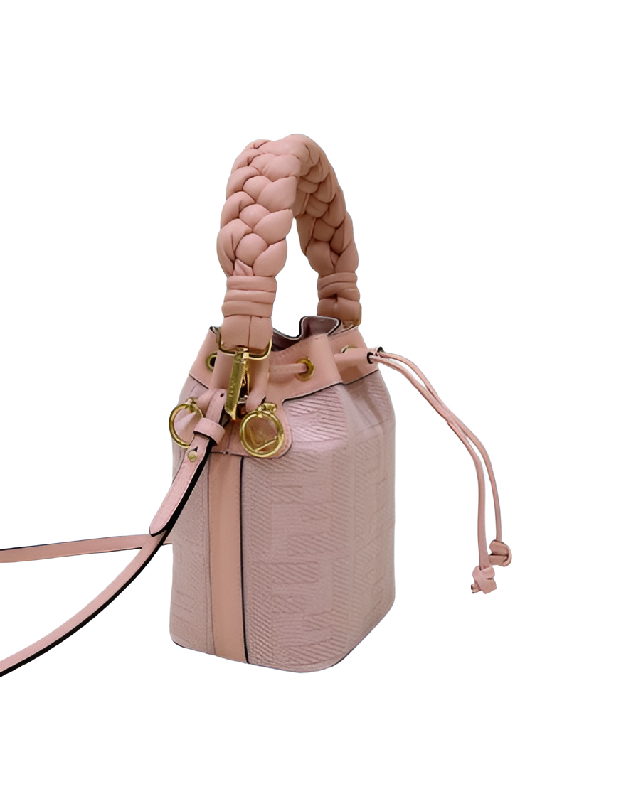 Fendi Pink Leather Bucket Bag